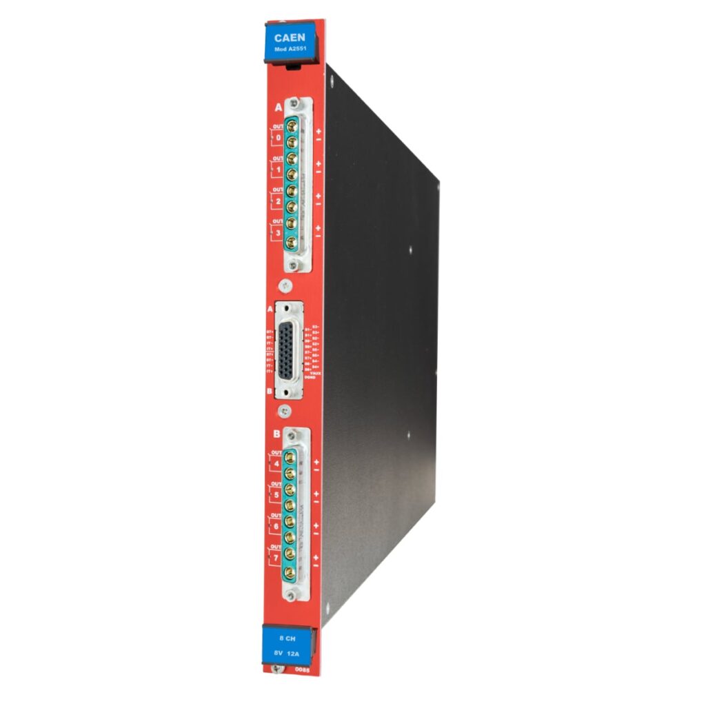 Single width (5 TE wide) - D-Sub 8W8 connector, 8 channels: Mod. A2551