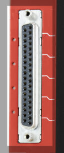 DB37 connector. (Factory name: Amphenol D37S13A4GV00LF )