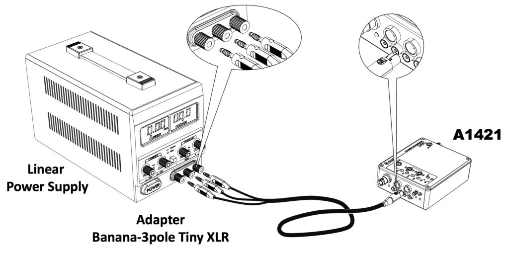 A1421 powered via a linear power supply